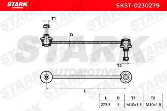 STARK 1x Koppelstange Stabilisator Vorne beidseitig für RENAULT Scénic 1II Bild STARK 1x Koppelstange Stabilisator Vorne beidseitig für RENAULT Scénic 1II