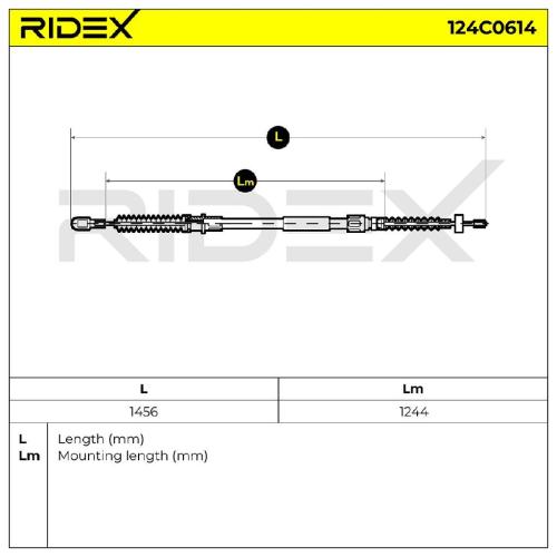 RIDEX Handbremsseil Hinten Links Rechts für VOLVO 480 E (482) Bild RIDEX Handbremsseil Hinten Links Rechts für VOLVO 480 E (482)