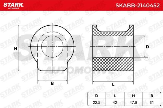 STARK SKABB-2140452 Stabilisatorlager Gummilager Lagerung Vorne für SUZUKI SX4 Bild STARK SKABB-2140452 Stabilisatorlager Gummilager Lagerung Vorne für SUZUKI SX4