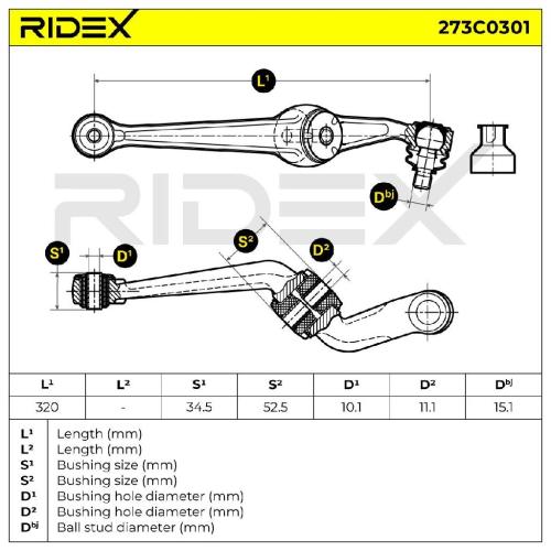 RIDEX 273C0301 Lenker Radaufhängung Querlenker Front für OPEL Kadett E CC (T85) Bild RIDEX 273C0301 Lenker Radaufhängung Querlenker Front für OPEL Kadett E CC (T85)