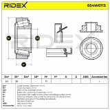 RIDEX 654W0113 Radlagersatz pro 1 Rad Vorne beidseitig für MAZDA DEMIO (DW)