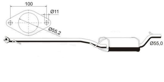 VEGAZ Mittelschalldämpfer für FORD FOCUS (DAW, DBW) Bild VEGAZ Mittelschalldämpfer für FORD FOCUS (DAW, DBW)