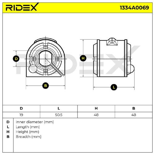 RIDEX 1334A0069 Stabilisatorlager Gummilager Lagerung Vorne für FORD für VOLVO Bild RIDEX 1334A0069 Stabilisatorlager Gummilager Lagerung Vorne für FORD für VOLVO