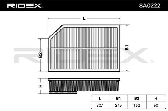 RIDEX 8A0222 Motor Luftfilter Filtereinsatz für VOLVO XC90 I (275) XC90 I VAN Bild RIDEX 8A0222 Motor Luftfilter Filtereinsatz für VOLVO XC90 I (275) XC90 I VAN