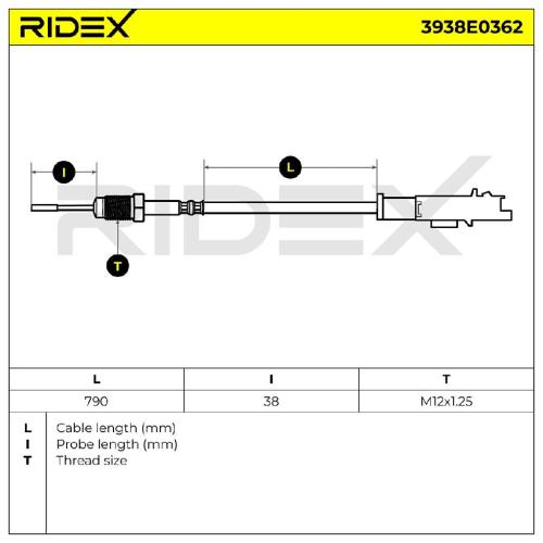 RIDEX 3938E0362 Abgastemperatursensor 2-Polig für CITROËN C5 III Kombi (RW) Bild RIDEX 3938E0362 Abgastemperatursensor 2-Polig für CITROËN C5 III Kombi (RW)
