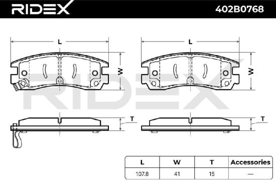 RIDEX Bremsbelagsatz Bremsbeläge Hinten für MITSUBISHI 3000 GT Coupe (Z1A) Bild RIDEX Bremsbelagsatz Bremsbeläge Hinten für MITSUBISHI 3000 GT Coupe (Z1A)