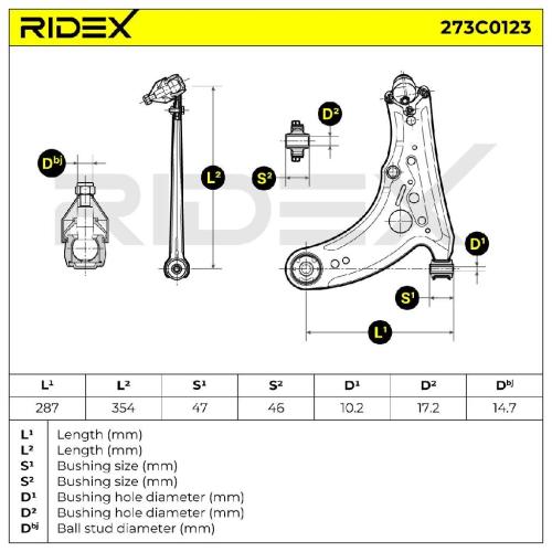 RIDEX 273C0123 Lenker Radaufhängung Querlenker Front links für VW Lupo Bild RIDEX 273C0123 Lenker Radaufhängung Querlenker Front links für VW Lupo