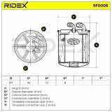 RIDEX 9F0008 Kraftstofffilter Diesel Filter Line Filter K05191927AA MR597635
