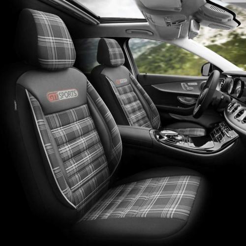 Otom OT00925 PKW Sitzschonbezug Vorne und Hinten Satz Polyester Schwarz/Grau Bild Otom OT00925 PKW Sitzschonbezug Vorne und Hinten Satz Polyester Schwarz/Grau