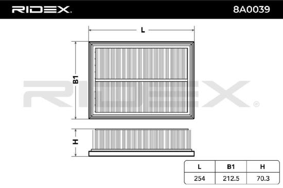 RIDEX 8A0039 Motor Luftfilter RechtEckig Filtereinsatz für VW PASSAT Variant Bild RIDEX 8A0039 Motor Luftfilter RechtEckig Filtereinsatz für VW PASSAT Variant