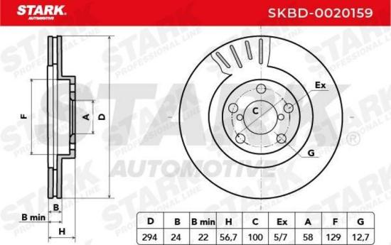 STARK SKBD-0020159 2x Bremsscheiben Vorne Ø294mm Belüftet für SUBARU Bild STARK SKBD-0020159 2x Bremsscheiben Vorne Ø294mm Belüftet für SUBARU