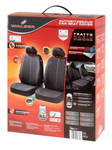 WALSER 11853 Universal Sitzschonbezug Vorne Paar Polyester Schwarz für VW Bild WALSER 11853 Universal Sitzschonbezug Vorne Paar Polyester Schwarz für VW