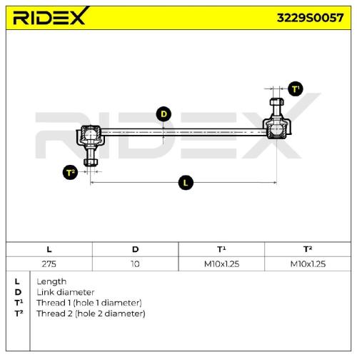 RIDEX 1x Koppelstange Stabilisator Vorne beidseitig für RENAULT Scénic 1II Bild RIDEX 1x Koppelstange Stabilisator Vorne beidseitig für RENAULT Scénic 1II