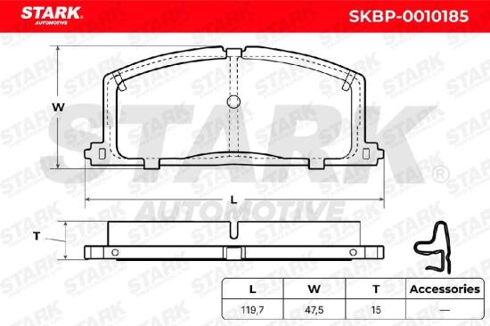STARK Bremsbelagsatz Bremsbeläge Vorne für TOYOTA RAV 4 II STARLET (EP91) Bild STARK Bremsbelagsatz Bremsbeläge Vorne für TOYOTA RAV 4 II STARLET (EP91)