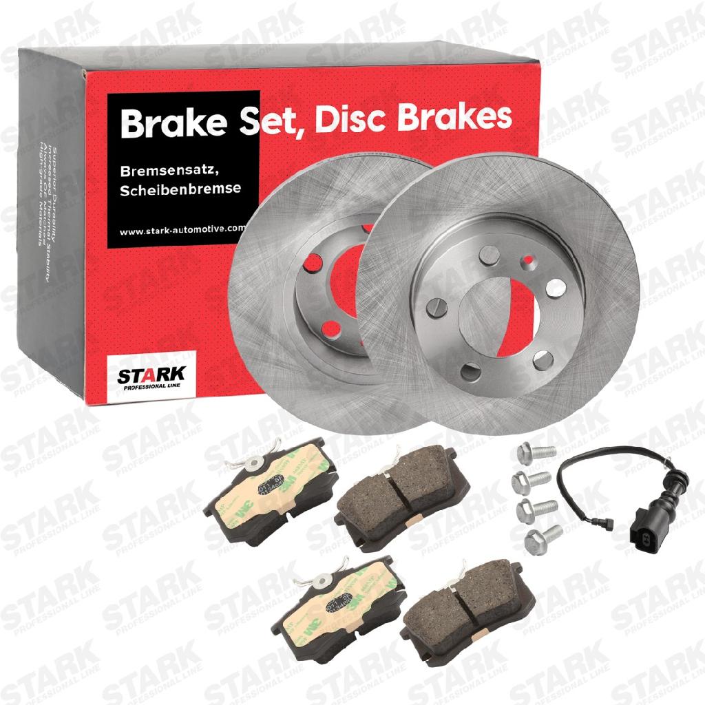 STARK Bremsenset Hinten Ø230mm - Bremsscheiben und Beläge für VW POLO (9N)