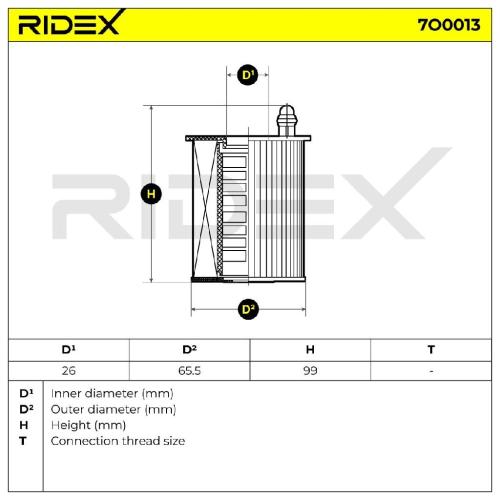 RIDEX Ölfilter Motorölfilter Filtereinsatz mit Dichtungen mit Dichtung 7O0013 Bild RIDEX Ölfilter Motorölfilter Filtereinsatz mit Dichtungen mit Dichtung 7O0013
