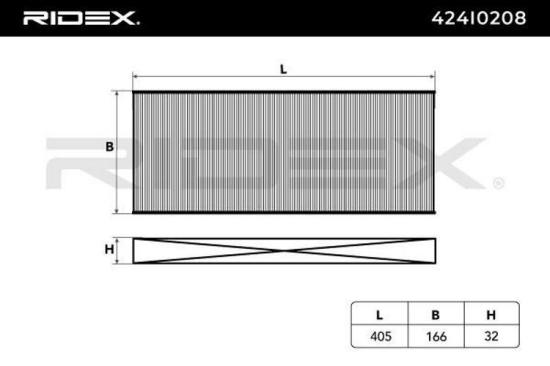 RIDEX 424I0208 Innenraumfilter Pollenfilter Aktivkohlefilter Höhe: 32 Breite: Bild RIDEX 424I0208 Innenraumfilter Pollenfilter Aktivkohlefilter Höhe: 32 Breite:
