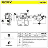 RIDEX 78B0549 Bremssattel Bremszange Vorne rechts für RENAULT Clio 1I 7701205833