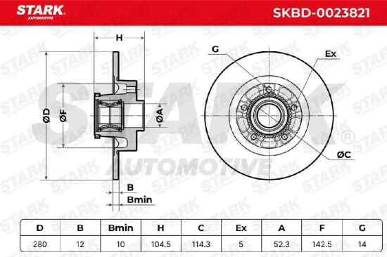STARK SKBD-0023821 2x Bremsscheiben Hinten Ø280mm voll für RENAULT Bild STARK SKBD-0023821 2x Bremsscheiben Hinten Ø280mm voll für RENAULT