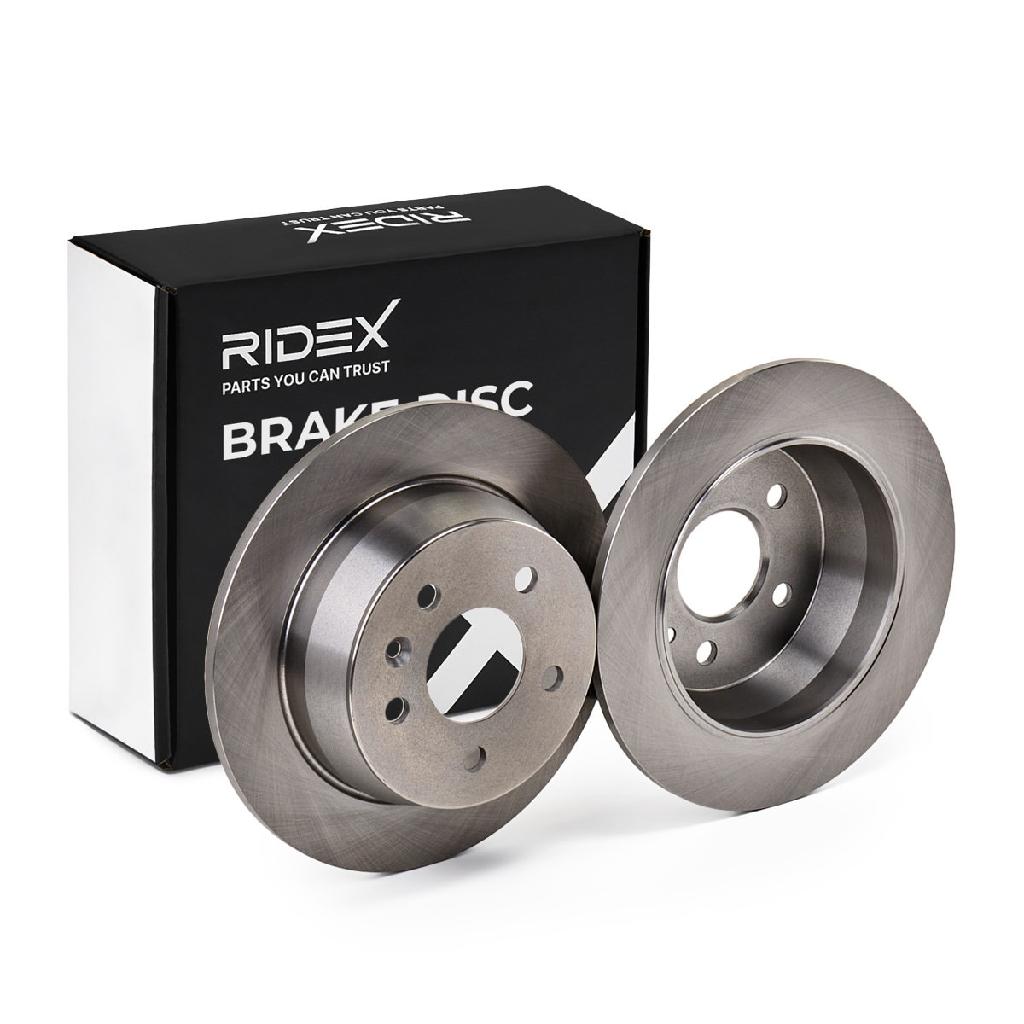 RIDEX 82B0115 2x Bremsscheiben Hinten Ø280mm voll passend für MERCEDES-BENZ