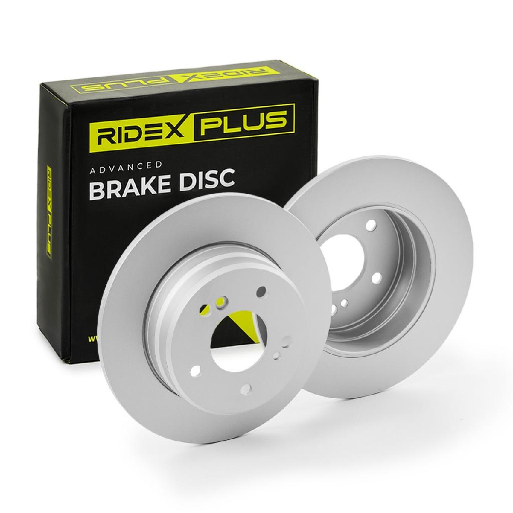 RIDEX PLUS 82B0686P 2x Bremsscheiben Hinten Ø278mm voll 05098065AA