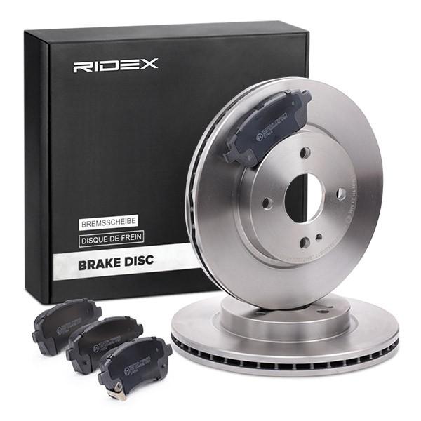 RIDEX Bremsenset Vorne Belüftet Ø258mm - Bremsscheiben und Beläge für MAZDA