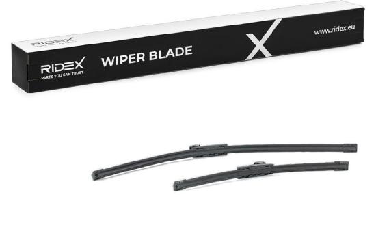 2x RIDEX Scheibenwischer Satz Wischerblätter Satz mit Spoiler Vorne Länge 1: Top Bild 2x RIDEX Scheibenwischer Satz Wischerblätter Satz mit Spoiler Vorne Länge 1: Top