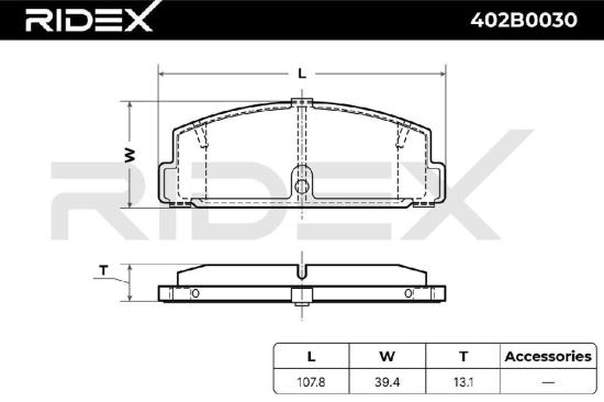 RIDEX Bremsbelagsatz Bremsbeläge Hinten für MAZDA 5 (CR19) 6 Kombi (GH) 6 (GG) Bild RIDEX Bremsbelagsatz Bremsbeläge Hinten für MAZDA 5 (CR19) 6 Kombi (GH) 6 (GG)