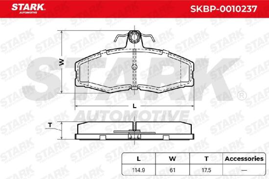 STARK Bremsbelagsatz Bremsbeläge Vorne für AUDI Q3 (8UB, 8UG) für SKODA für VW Bild STARK Bremsbelagsatz Bremsbeläge Vorne für AUDI Q3 (8UB, 8UG) für SKODA für VW
