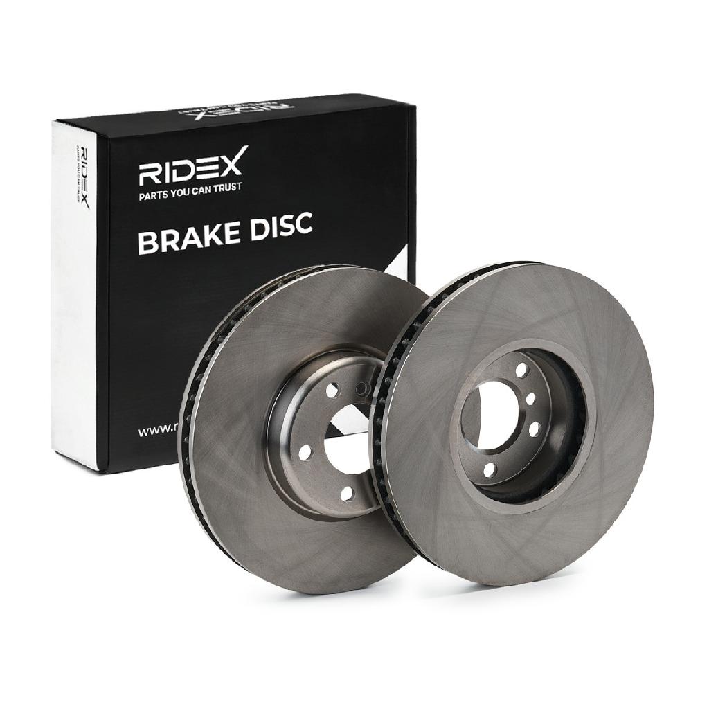 RIDEX 82B0804 1x Bremsscheibe Vorne rechts Ø348mm Belüftet für BMW 5 Touring