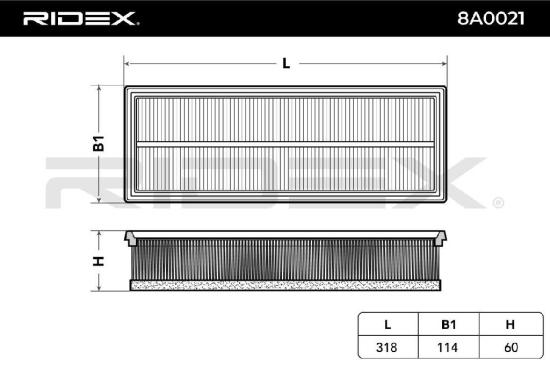 RIDEX 8A0021 Motor Luftfilter Filtereinsatz mit Vorfilter passend für PEUGEOT Bild RIDEX 8A0021 Motor Luftfilter Filtereinsatz mit Vorfilter passend für PEUGEOT