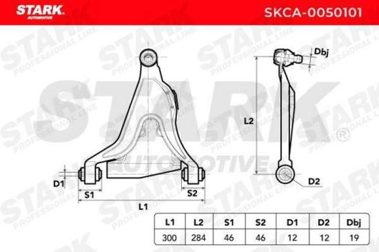 STARK SKCA-0050101 Lenker Radaufhängung Querlenker Front für VOLVO V70 II (285) Bild STARK SKCA-0050101 Lenker Radaufhängung Querlenker Front für VOLVO V70 II (285)