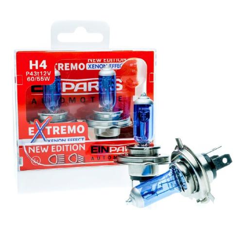 2x EINPARTS H4 Glühlampe Fernscheinwerfer 60/55W 6000K Fernlicht Halogen Birne Bild 2x EINPARTS H4 Glühlampe Fernscheinwerfer 60/55W 6000K Fernlicht Halogen Birne