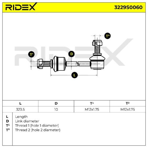 RIDEX 1x Koppelstange Stabilisator Vorne passend für PEUGEOT 106 II Schrägheck Bild RIDEX 1x Koppelstange Stabilisator Vorne passend für PEUGEOT 106 II Schrägheck
