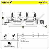 RIDEX 689C0037 Zündspule passend für PEUGEOT 206 Schrägheck (2A/C) 597075 597098