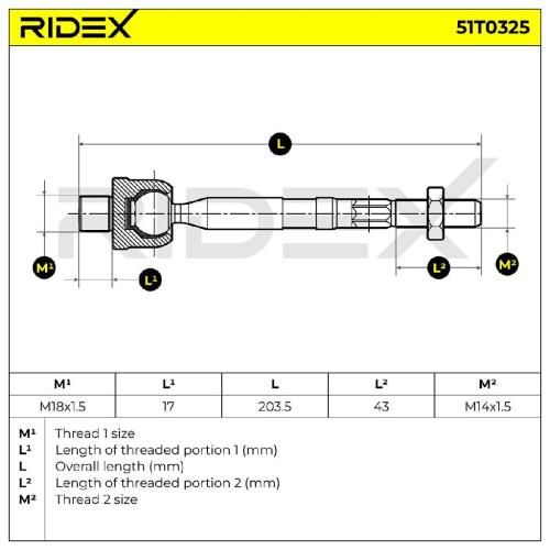 RIDEX Axialgelenk Spurstange Vorne beidseitig für SUZUKI SWIFT IV (FZ, NZ) Bild RIDEX Axialgelenk Spurstange Vorne beidseitig für SUZUKI SWIFT IV (FZ, NZ)