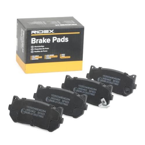 RIDEX Bremsbelagsatz Bremsbeläge Hinten für KIA CARENS II (FJ) SHUMA II (FB) Bild RIDEX Bremsbelagsatz Bremsbeläge Hinten für KIA CARENS II (FJ) SHUMA II (FB)