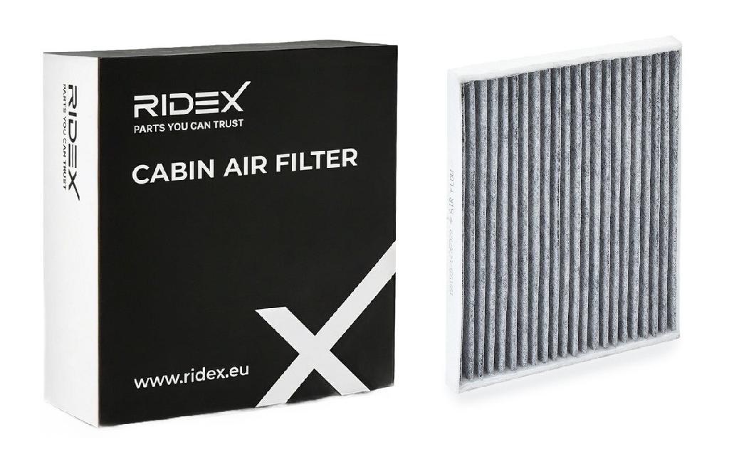 RIDEX 424I0410 Innenraumfilter Pollenfilter Aktivkohlefilter Höhe: 19 Breite: