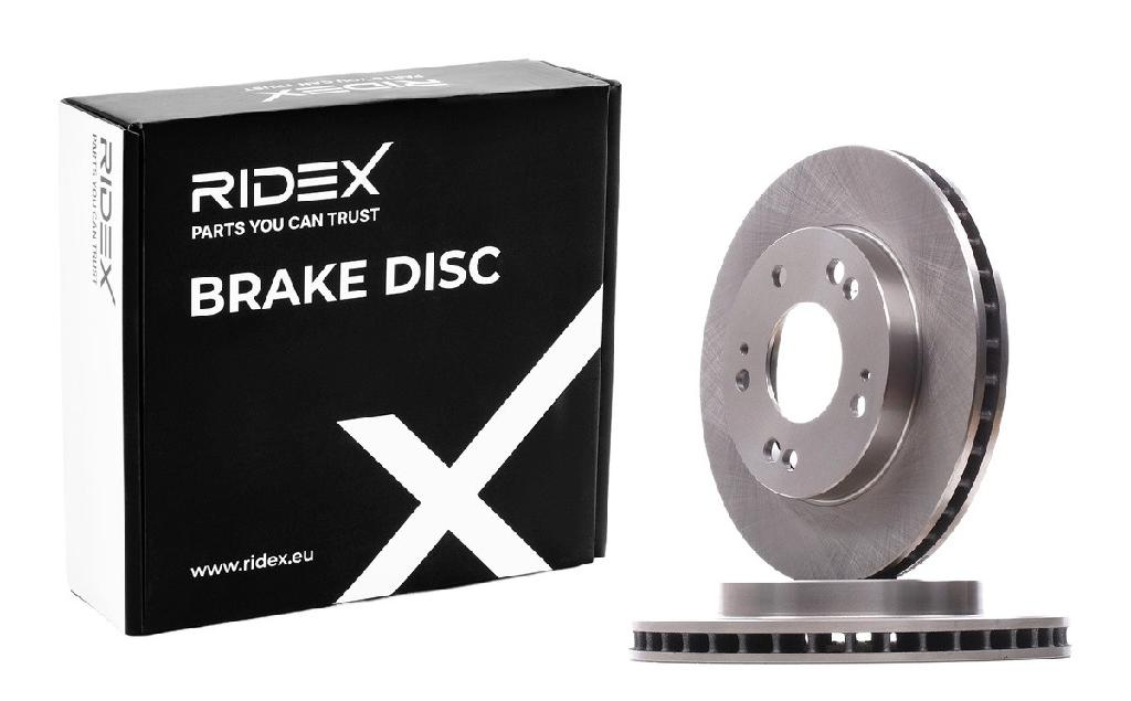 RIDEX 82B0827 2x Bremsscheiben Vorne Ø256mm Belüftet für MITSUBISHI