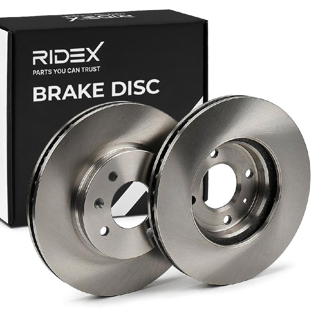 RIDEX 82B1670 2x Bremsscheiben Vorne Ø256mm Belüftet für HYUNDAI