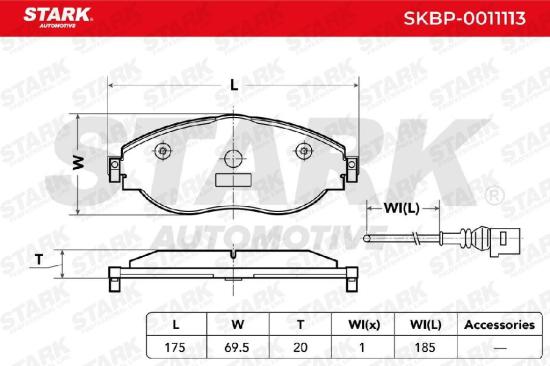 STARK Bremsbelagsatz Bremsbeläge Vorne für VW Golf 5II Schrägheck Passat Variant Bild STARK Bremsbelagsatz Bremsbeläge Vorne für VW Golf 5II Schrägheck Passat Variant