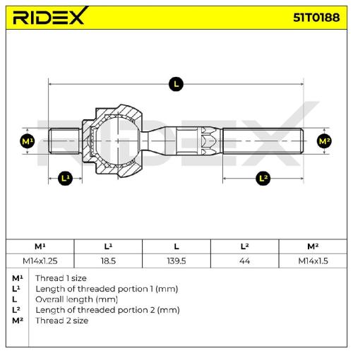 RIDEX Axialgelenk Spurstange Vorne beidseitig für HONDA PRELUDE III (BA) Bild RIDEX Axialgelenk Spurstange Vorne beidseitig für HONDA PRELUDE III (BA)