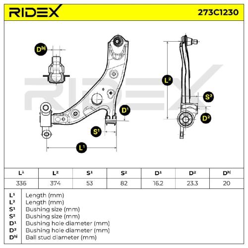 RIDEX 273C1230 Lenker Radaufhängung Querlenker Front links für MAZDA CX-5 Bild RIDEX 273C1230 Lenker Radaufhängung Querlenker Front links für MAZDA CX-5