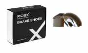 RIDEX Bremsbacken Satz für Trommelbremse Hinten mit Handbremshebel 70B0162