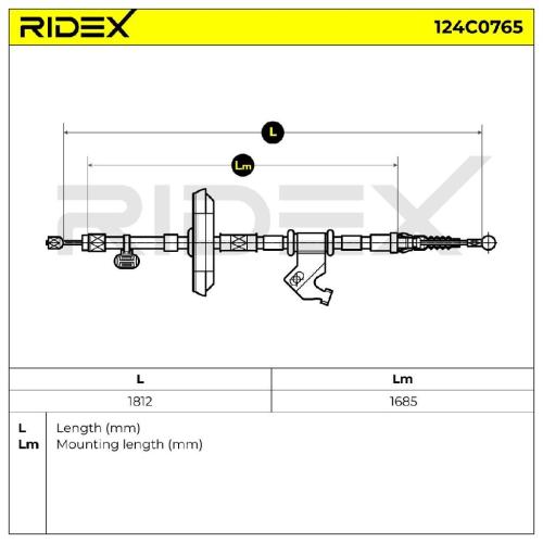 RIDEX Handbremsseil Hinten für OPEL Astra J Sports Tourer (P10) Bild RIDEX Handbremsseil Hinten für OPEL Astra J Sports Tourer (P10)