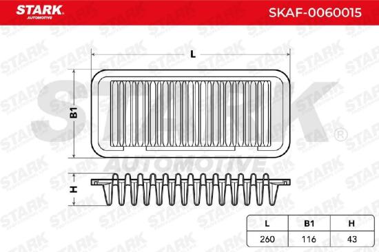 STARK SKAF-0060015 Motor Luftfilter RechtEckig Filtereinsatz Umluftfilter Bild STARK SKAF-0060015 Motor Luftfilter RechtEckig Filtereinsatz Umluftfilter
