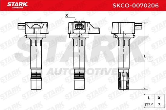 STARK SKCO-0070206 Zündspule für HONDA CIVIC VIII Hatchback (FN, FK) 134044 Bild STARK SKCO-0070206 Zündspule für HONDA CIVIC VIII Hatchback (FN, FK) 134044