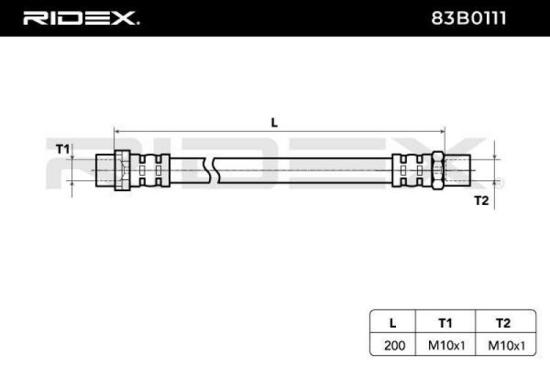 RIDEX Bremsschlauch 83B0111 HINTEN BREMSSCHLÄUCHE Länge: 225mm für BMW 3 Coupe Bild RIDEX Bremsschlauch 83B0111 HINTEN BREMSSCHLÄUCHE Länge: 225mm für BMW 3 Coupe