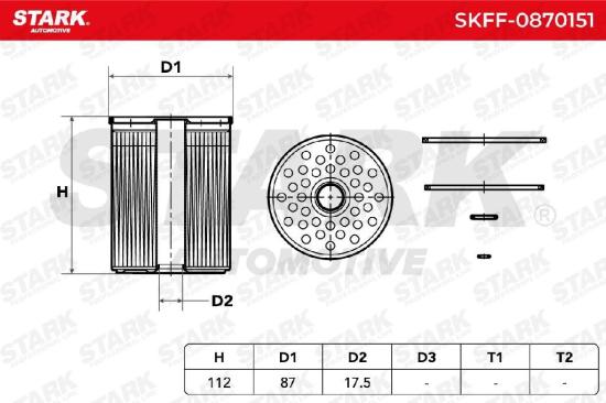 STARK SKFF-0870151 Kraftstofffilter Screw-on Filter mit Dichtung LBU7261 3052535 Bild STARK SKFF-0870151 Kraftstofffilter Screw-on Filter mit Dichtung LBU7261 3052535
