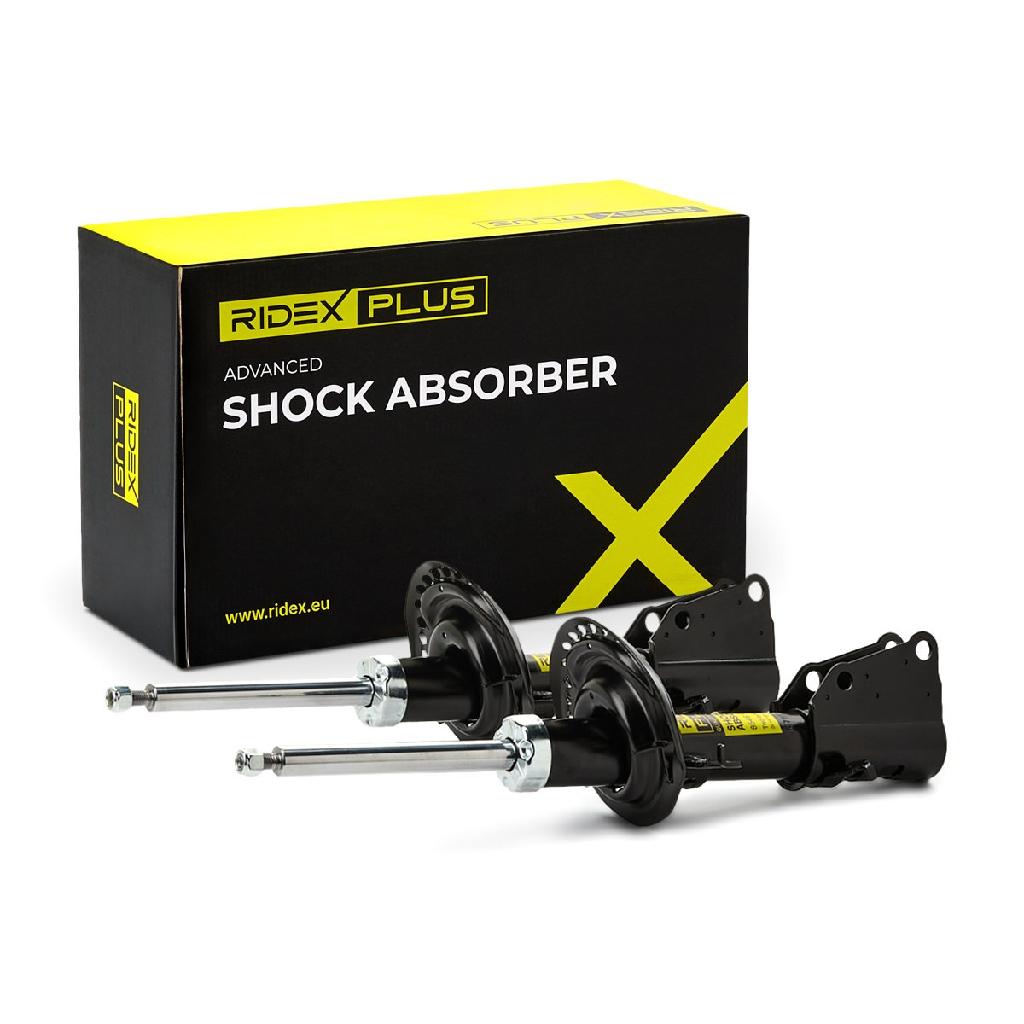 RIDEX PLUS 854S2087P 2x Stoßdämpfer Federbein Gasdruck Vorne für RENAULT